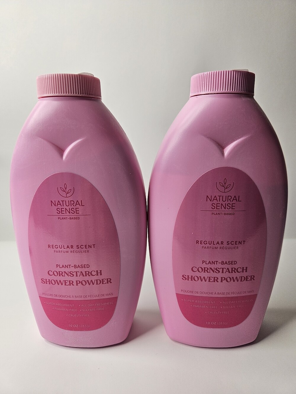 Plant Based Cornstarch Shower Powder Regular Scent Pink 2x